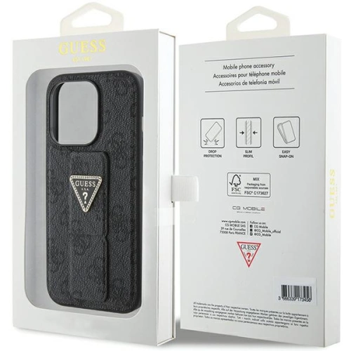 Buy Guess GUHCP15XPGS4TDK iPhone 15 Pro Max czarny/black hardcase Grip Stand 4G Triangle Strass - GUE3024 - {ean13} - Home Screen Store Europe
