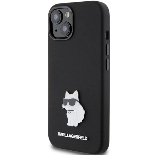 Buy Karl Lagerfeld KLHCP15MSMHCNPK iPhone 15 Plus czarny/black Silicone Choupette Metal Pin - KLD1796 - {ean13} - Home Screen Store Europe