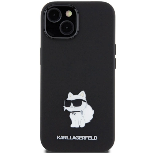 Buy Karl Lagerfeld KLHCP15MSMHCNPK iPhone 15 Plus czarny/black Silicone Choupette Metal Pin - KLD1796 - {ean13} - Home Screen Store Europe