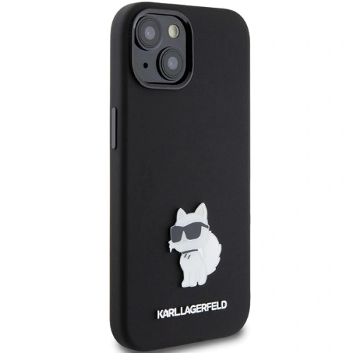 Buy Karl Lagerfeld KLHCP15MSMHCNPK iPhone 15 Plus czarny/black Silicone Choupette Metal Pin - KLD1796 - {ean13} - Home Screen Store Europe