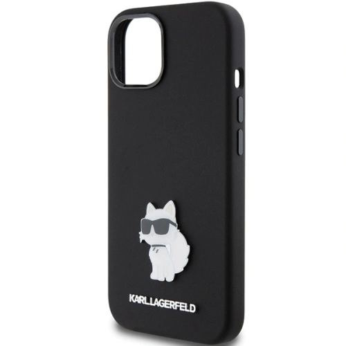 Buy Karl Lagerfeld KLHCP15MSMHCNPK iPhone 15 Plus czarny/black Silicone Choupette Metal Pin - KLD1796 - {ean13} - Home Screen Store Europe