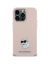 Etui Karl Lagerfeld KLHCP15MSMHCNPP iPhone 15 Plus růžový/pink silikon Choupette Metal Pin