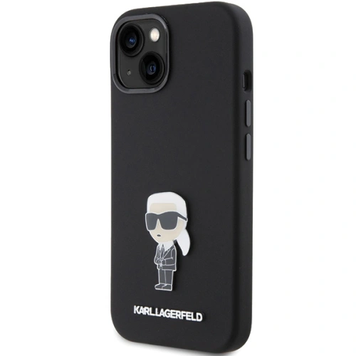 Kup Etui Karl Lagerfeld KLHCP15MSMHKNPK iPhone 15 Plus fekete/szürke Szilikon Ikonik Metal Pin - KLD1798 - {ean13} - Sklep Home Screen