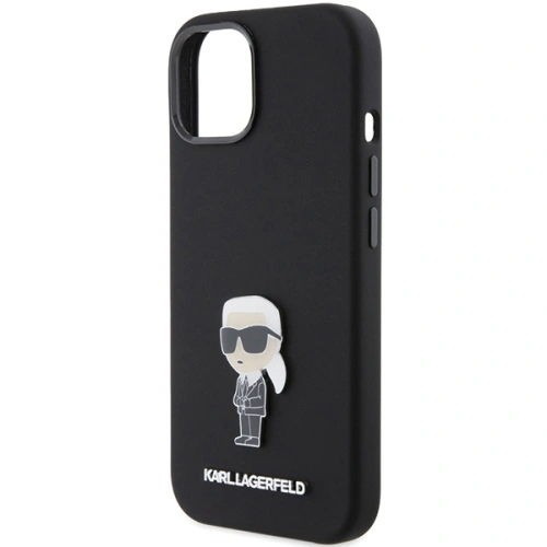Kup Etui Karl Lagerfeld KLHCP15MSMHKNPK iPhone 15 Plus fekete/szürke Szilikon Ikonik Metal Pin - KLD1798 - {ean13} - Sklep Home Screen