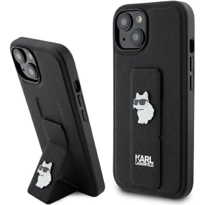 Etui Karl Lagerfeld KLHCP15SGSACHPK iPhone 15 czarny/black hardcase Gripstand Saffiano Choupette Pins
