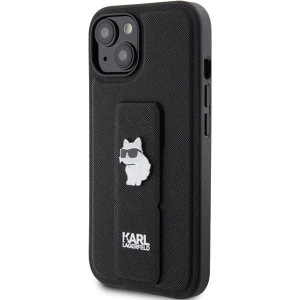 Etui Karl Lagerfeld KLHCP15SGSACHPK iPhone 15 czarny/black hardcase Gripstand Saffiano Choupette Pins
