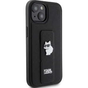 Etui Karl Lagerfeld KLHCP15SGSACHPK iPhone 15 czarny/black hardcase Gripstand Saffiano Choupette Pins