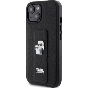 Etui Karl Lagerfeld KLHCP15SGSAKCPK iPhone 15 czarny/black hardcase Gripstand Saffiano Etui Karl&Choupette Pins