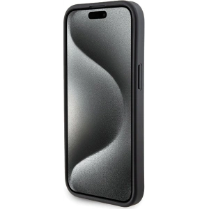 Etui Karl Lagerfeld KLHCP15SGSAKCPK iPhone 15 czarny/black hardcase Gripstand Saffiano Etui Karl&Choupette Pins