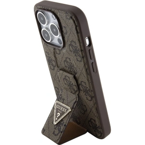 Kup Etui Guess GUHCP15XPGS4TDW iPhone 15 Pro Max brązowy/brown hardcase Grip Stand 4G Triangle Strass - GUE3025 - {ean13} - Sklep Home Screen