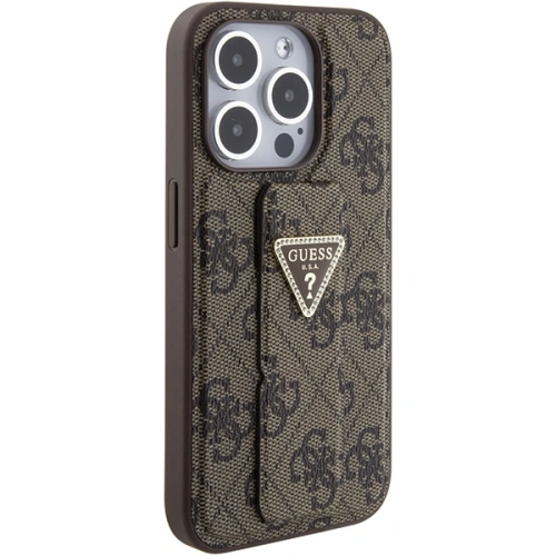 Buy Guess GUHCP15XPGS4TDW iPhone 15 Pro Max brązowy/brown hardcase Grip Stand 4G Triangle Strass - GUE3025 - {ean13} - Home Screen Store Europe