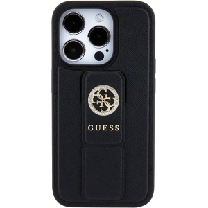 Kup Etui Guess GUHCP15XPGSSADK iPhone 15 Pro Max černý/black hardcase Grip Stand 4G Saffiano Strass - GUE3026 - {ean13} - Sklep Home Screen