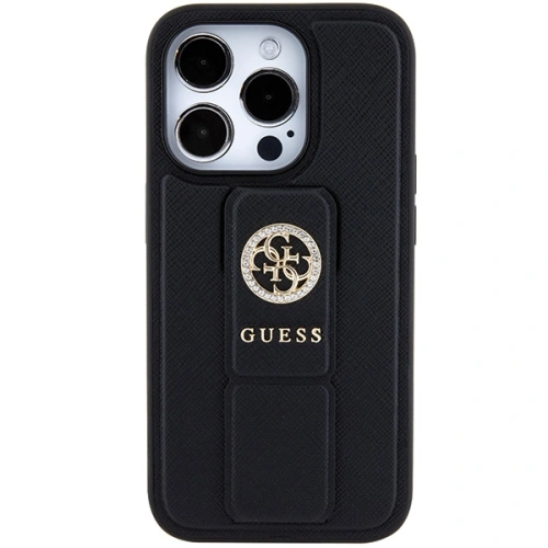 Kup Etui Guess GUHCP15XPGSSADK iPhone 15 Pro Max černý/black hardcase Grip Stand 4G Saffiano Strass - GUE3026 - {ean13} - Sklep Home Screen