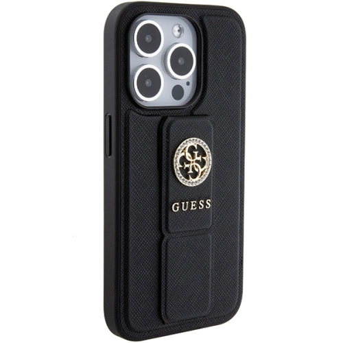 Kup Etui Guess GUHCP15XPGSSADK iPhone 15 Pro Max černý/black hardcase Grip Stand 4G Saffiano Strass - GUE3026 - {ean13} - Sklep Home Screen