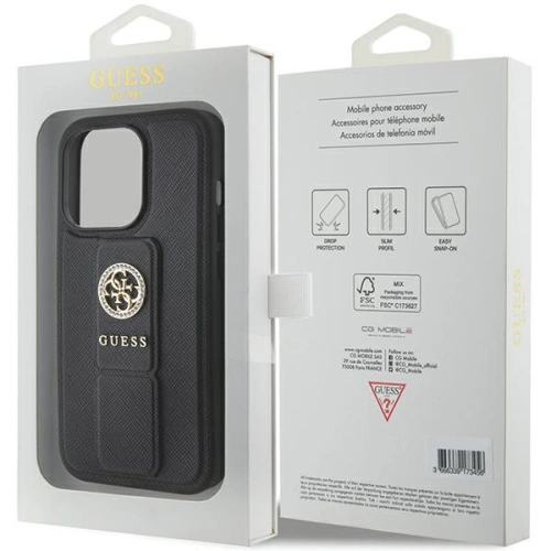 Kup Etui Guess GUHCP15XPGSSADK iPhone 15 Pro Max černý/black hardcase Grip Stand 4G Saffiano Strass - GUE3026 - {ean13} - Sklep Home Screen