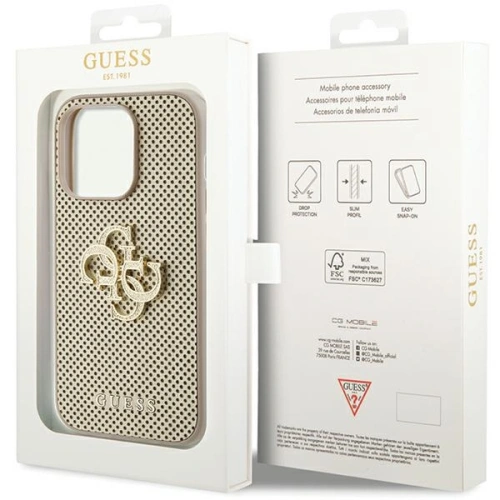 Kup Guess Carcasă GUHCP15XPSP4LGD iPhone 15 Pro Max aur/gold hardcase Perforated 4G Glitter - GUE3027 - {ean13} - Sklep Home Screen
