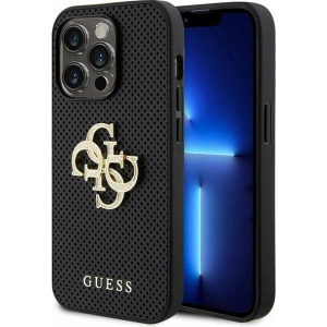 Kup Guess Husă GUHCP15XPSP4LGK iPhone 15 Pro Max negru/negru hardcase piele perforată 4G Glitter Logo - GUE3028 - {ean13} - Sklep Home Screen
