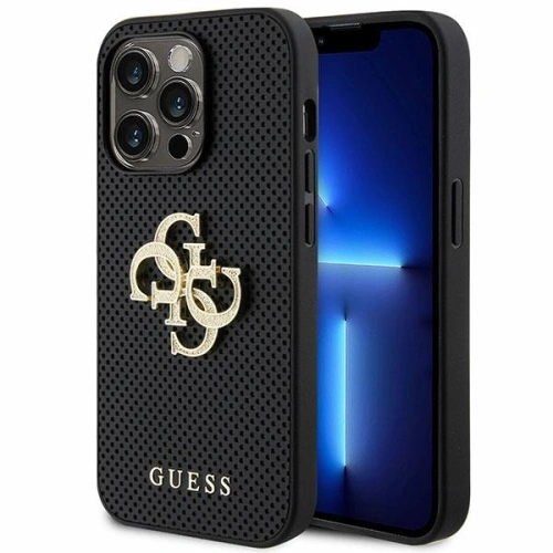 Kup Etui Guess GUHCP15XPSP4LGK iPhone 15 Pro Max černé/black hardcase Kožené Perforované 4G Glitter Logo - GUE3028 - {ean13} - Sklep Home Screen