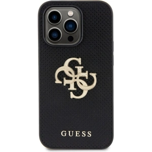 Kup Case Guess GUHCP15XPSP4LGK iPhone 15 Pro Max schwarz/black hardcase Leder Perforiert 4G Glitter Logo - GUE3028 - {ean13} - Sklep Home Screen