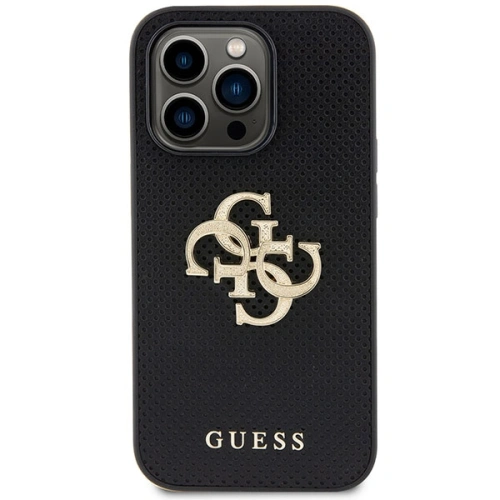 Kup Etui Guess GUHCP15XPSP4LGK iPhone 15 Pro Max černé/black hardcase Kožené Perforované 4G Glitter Logo - GUE3028 - {ean13} - Sklep Home Screen