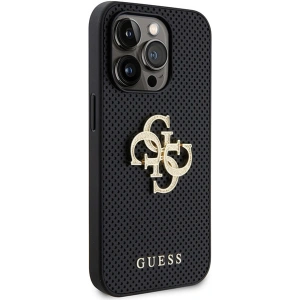 Kup Case Guess GUHCP15XPSP4LGK iPhone 15 Pro Max schwarz/black hardcase Leder Perforiert 4G Glitter Logo - GUE3028 - {ean13} - Sklep Home Screen
