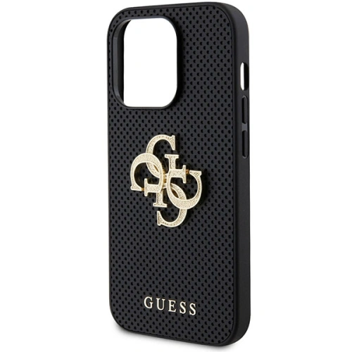 Kup Etui Guess GUHCP15XPSP4LGK iPhone 15 Pro Max černé/black hardcase Kožené Perforované 4G Glitter Logo - GUE3028 - {ean13} - Sklep Home Screen