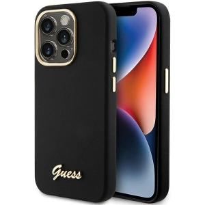Kup Guess Carcasă GUHCP15XSMBSLK iPhone 15 Pro Max negru / negru hardcase Silicon Script Metal Logo & Frame - GUE3029 - {ean13} - Sklep Home Screen