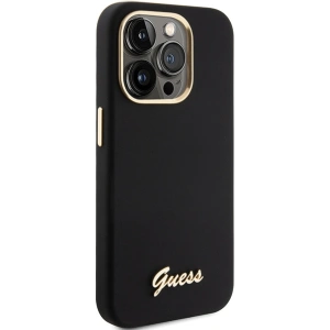 Kup Etui Guess GUHCP15XSMBSLK iPhone 15 Pro Max černý/black hardcase Silicone Script Metal Logo & Frame - GUE3029 - {ean13} - Sklep Home Screen
