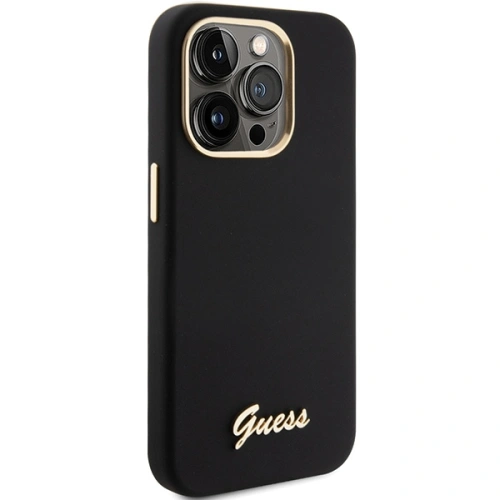 Kup Etui Guess GUHCP15XSMBSLK iPhone 15 Pro Max černý/black hardcase Silicone Script Metal Logo & Frame - GUE3029 - {ean13} - Sklep Home Screen