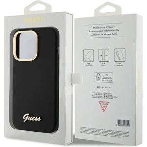 Kup Etui Guess GUHCP15XSMBSLK iPhone 15 Pro Max černý/black hardcase Silicone Script Metal Logo & Frame - GUE3029 - {ean13} - Sklep Home Screen