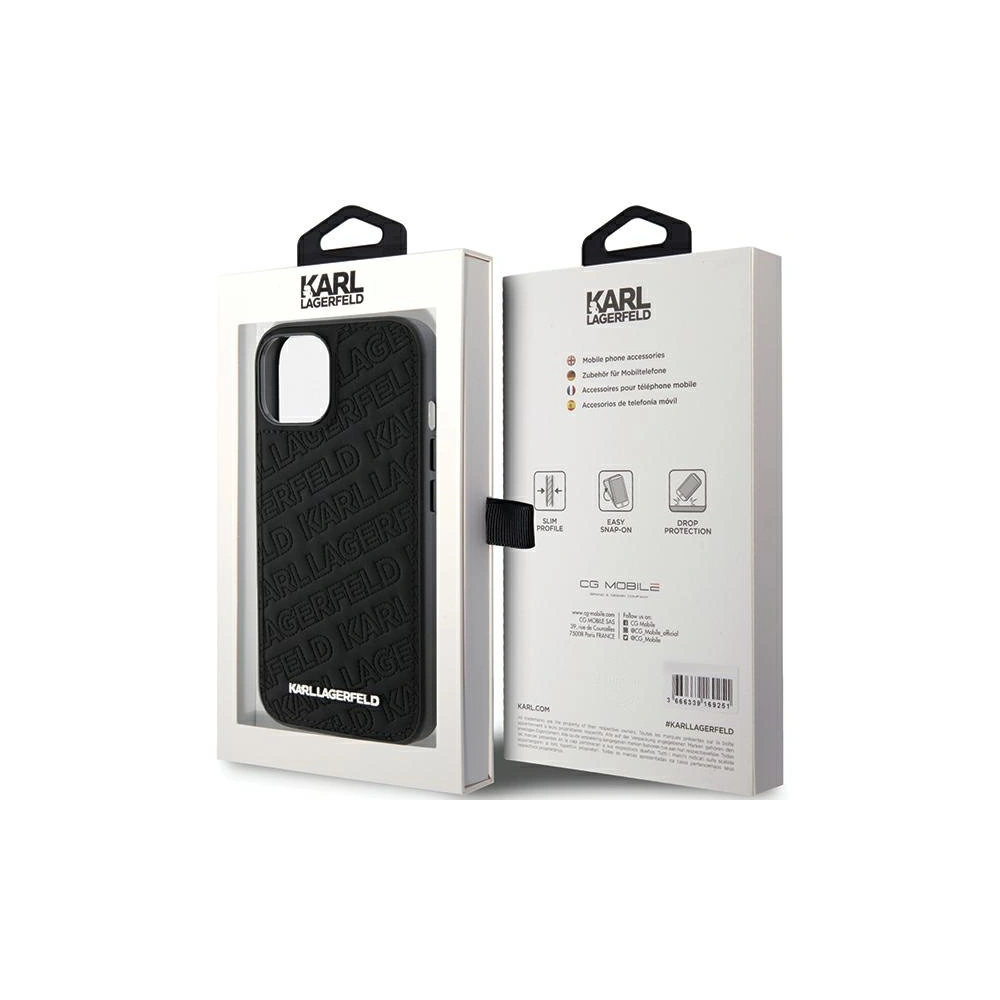 Etui Karl Lagerfeld KLHCP15SPQKPMK iPhone 15 czarny/black hardcase Quilted K Pattern