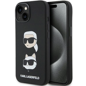 Etui Karl Lagerfeld KLHCP15SSDHKCNK iPhone 15 czarny/black Silicone Etui Karl&Choupette Head