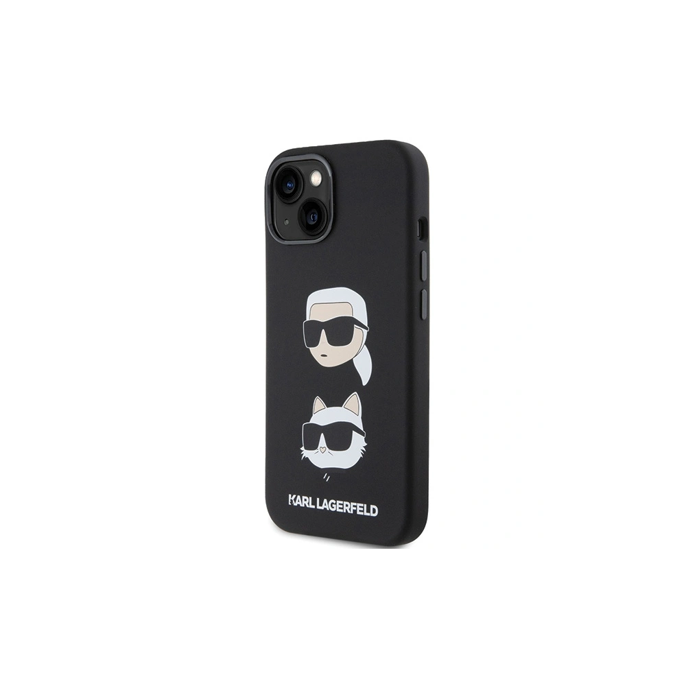 Etui Karl Lagerfeld KLHCP15SSDHKCNK iPhone 15 czarny/black Silicone Etui Karl&Choupette Head
