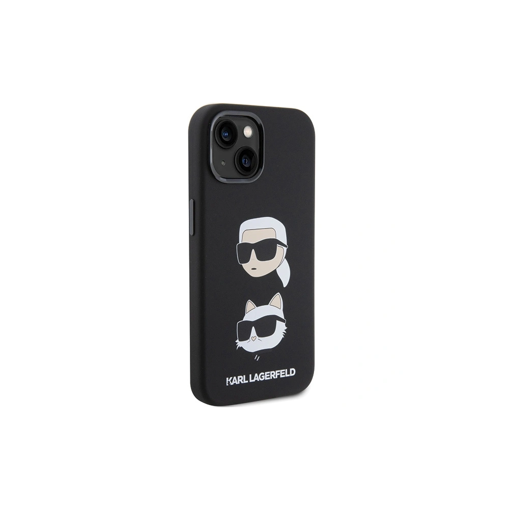 Etui Karl Lagerfeld KLHCP15SSDHKCNK iPhone 15 czarny/black Silicone Etui Karl&Choupette Head