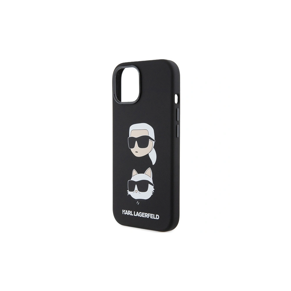 Etui Karl Lagerfeld KLHCP15SSDHKCNK iPhone 15 czarny/black Silicone Etui Karl&Choupette Head