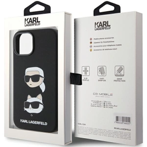 Etui Karl Lagerfeld KLHCP15SSDHKCNK iPhone 15 czarny/black Silicone Etui Karl&Choupette Head