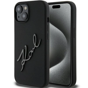 Etui Karl Lagerfeld KLHCP15SSKSBMCK iPhone 15 czarny/black hardcase Silicone Etui Karl Script