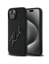 Karl Lagerfeld Caz KLHCP15SSKSBMCK iPhone 15 negru / negru hardcase Caz silicon Karl Script