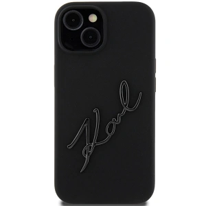 Etui Karl Lagerfeld KLHCP15SSKSBMCK iPhone 15 czarny/black hardcase Silicone Etui Karl Script