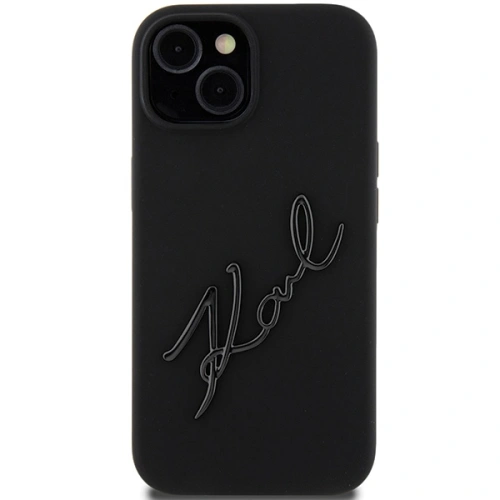 Kup Karl Lagerfeld Caz KLHCP15SSKSBMCK iPhone 15 negru / negru hardcase Caz silicon Karl Script - KLD1804 - {ean13} - Sklep Home Screen