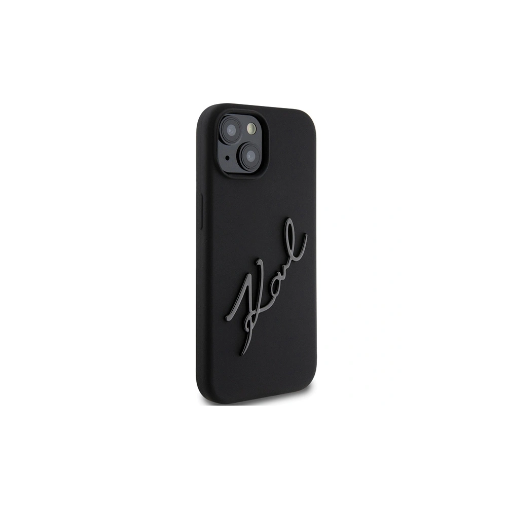 Etui Karl Lagerfeld KLHCP15SSKSBMCK iPhone 15 czarny/black hardcase Silicone Etui Karl Script