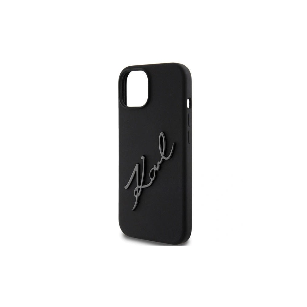 Etui Karl Lagerfeld KLHCP15SSKSBMCK iPhone 15 czarny/black hardcase Silicone Etui Karl Script
