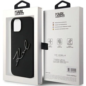 Etui Karl Lagerfeld KLHCP15SSKSBMCK iPhone 15 czarny/black hardcase Silicone Etui Karl Script