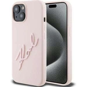 Etui Karl Lagerfeld KLHCP15SSKSBMCP iPhone 15 różowy/pink hardcase Silicone Etui Karl Script