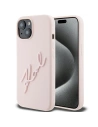 Karl Lagerfeld Caz KLHCP15SSKSBMCP iPhone 15 roz / roz hardcase Silicon Caz Karl Script