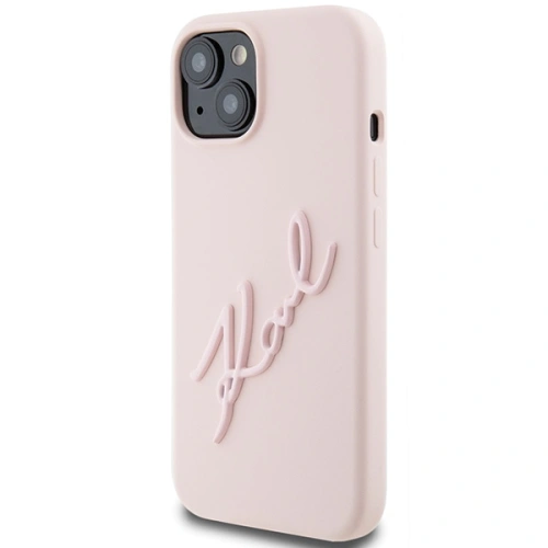 Kup Karl Lagerfeld Caz KLHCP15SSKSBMCP iPhone 15 roz / roz hardcase Silicon Caz Karl Script - KLD1805 - {ean13} - Sklep Home Screen