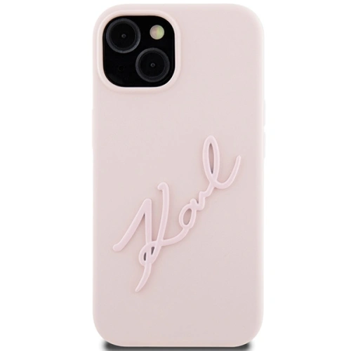 Kup Karl Lagerfeld Caz KLHCP15SSKSBMCP iPhone 15 roz / roz hardcase Silicon Caz Karl Script - KLD1805 - {ean13} - Sklep Home Screen