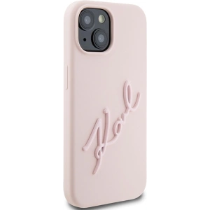 Etui Karl Lagerfeld KLHCP15SSKSBMCP iPhone 15 różowy/pink hardcase Silicone Etui Karl Script