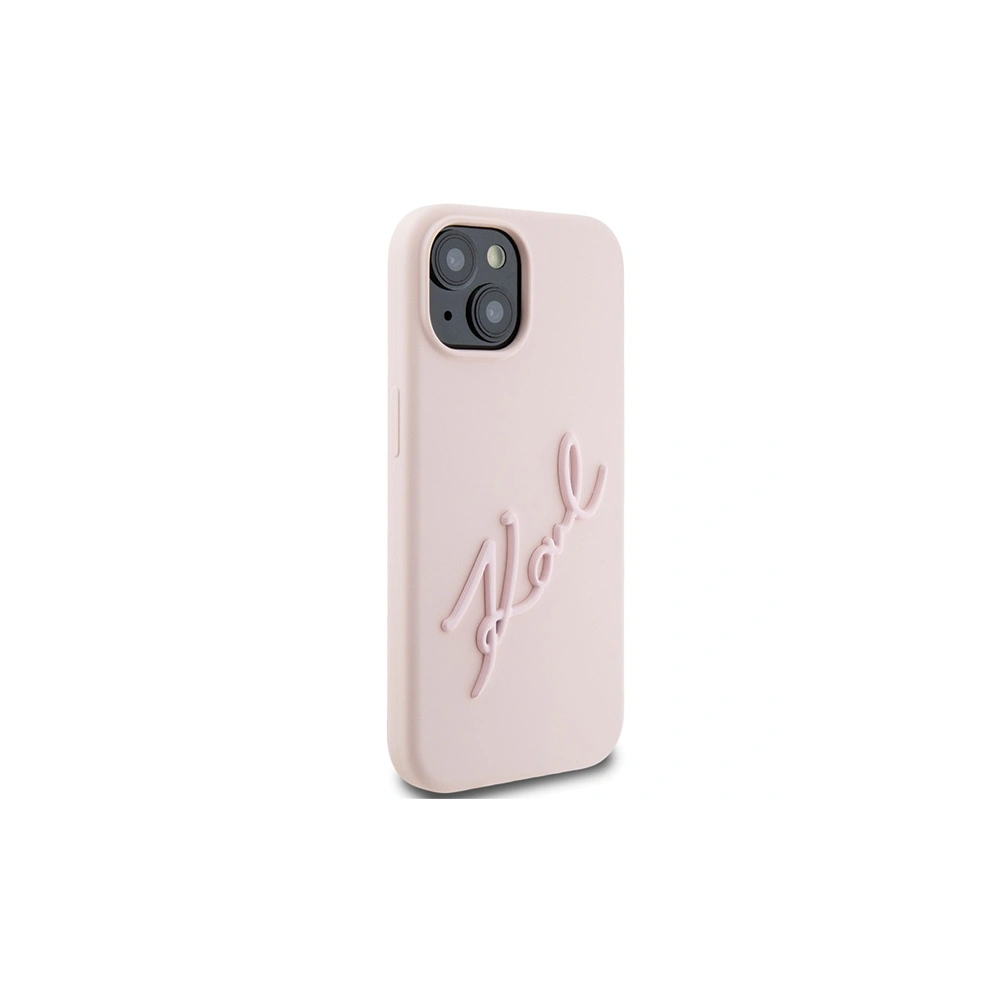 Etui Karl Lagerfeld KLHCP15SSKSBMCP iPhone 15 różowy/pink hardcase Silicone Etui Karl Script