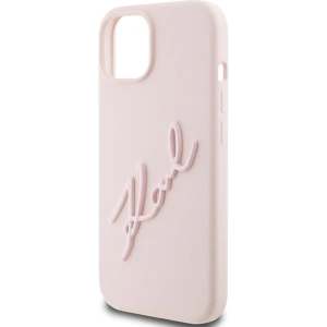 Etui Karl Lagerfeld KLHCP15SSKSBMCP iPhone 15 różowy/pink hardcase Silicone Etui Karl Script